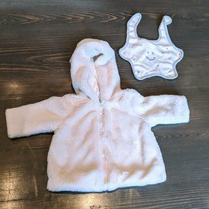 Baby Gap Sherpa Hoodie with Bonus Bib